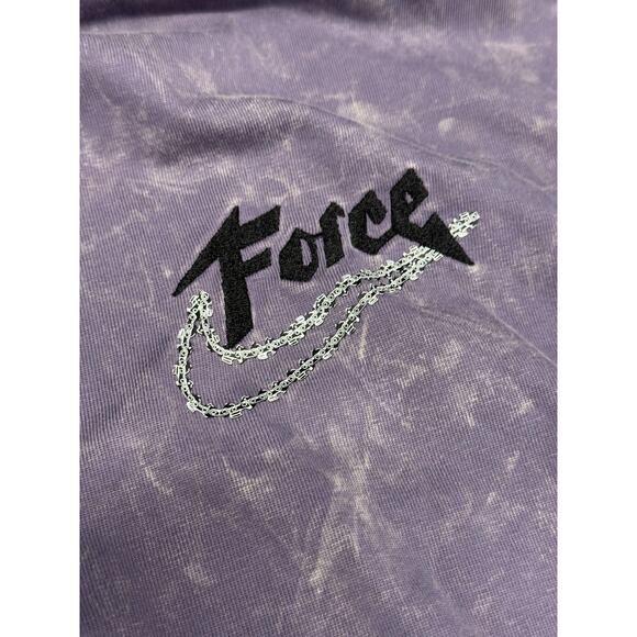 Nike Force Hoops Dri-Fit Hoodie Sweatshirt Men's XL Purple Acid Wash DH6808-553 - Picture 4 of 9